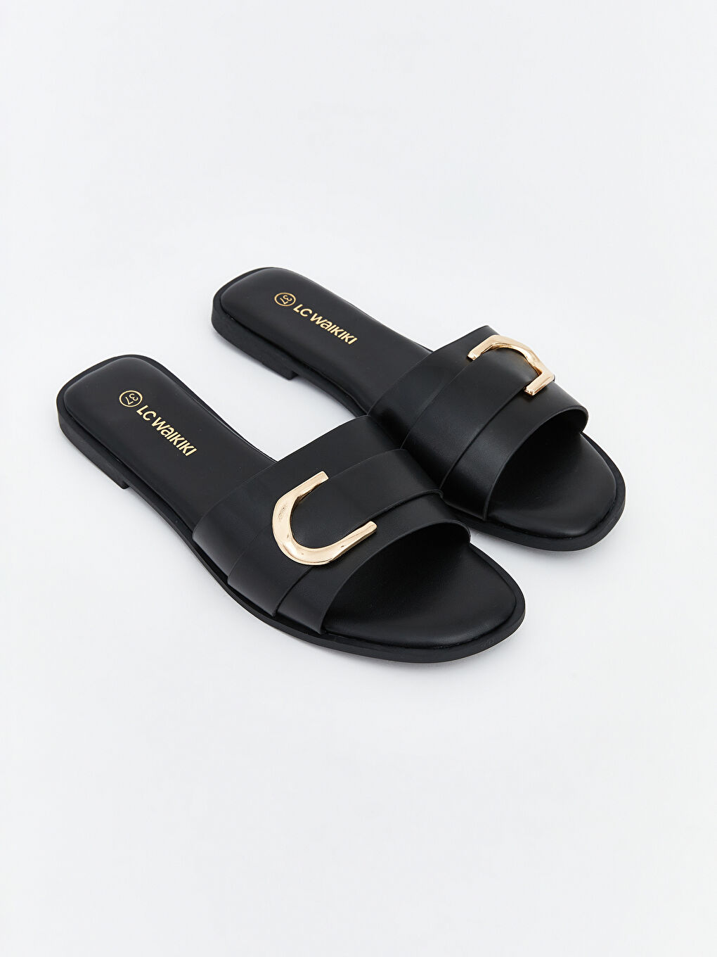 Leather-Look Slides for Women
