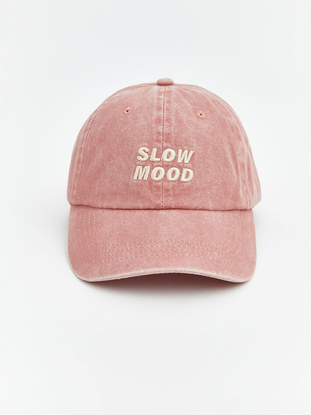 Pembe Yazı Nakışlı Kadın Kep Şapka