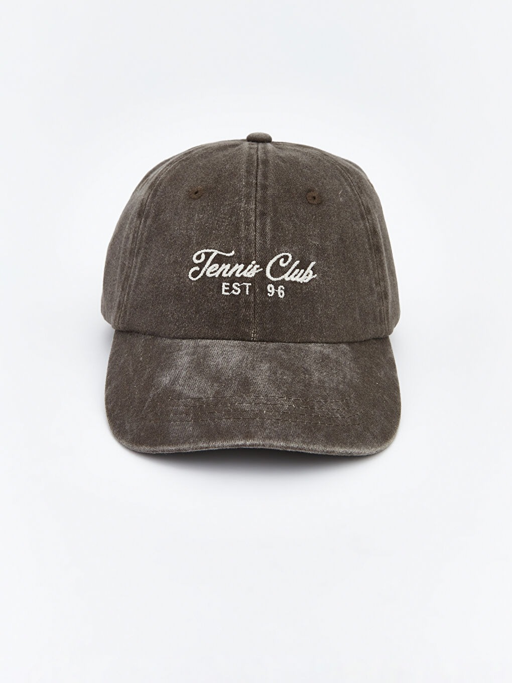 Kahverengi Yazı Nakışlı Kadın Kep Şapka