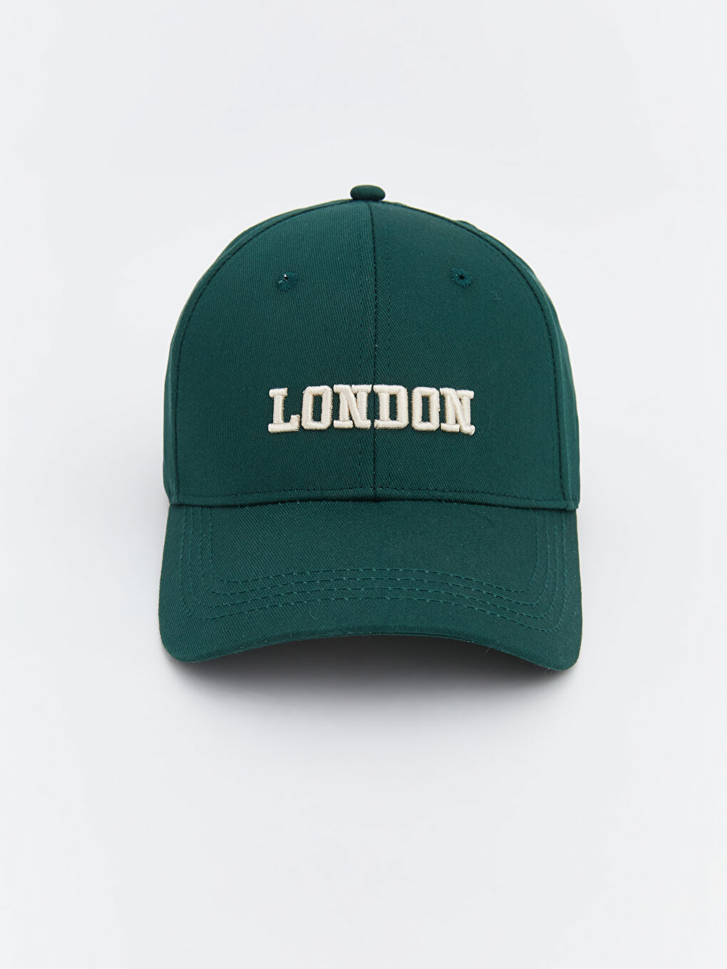 Yeşil Yazı Nakışlı Kadın Kep Şapka 