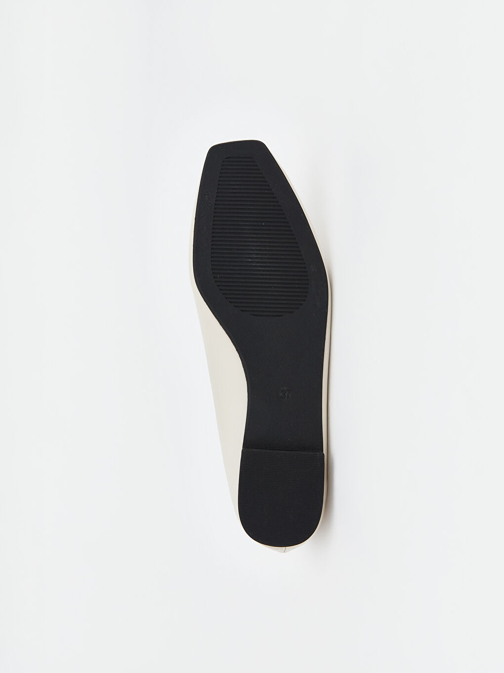 Square-toe faux leather ballet flats.-3