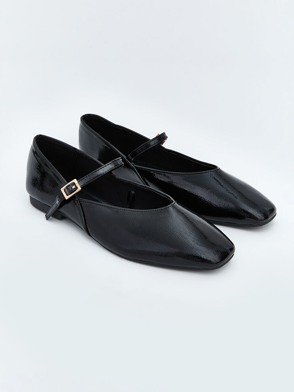 أحذية باليه مسطحة أسود امرأة