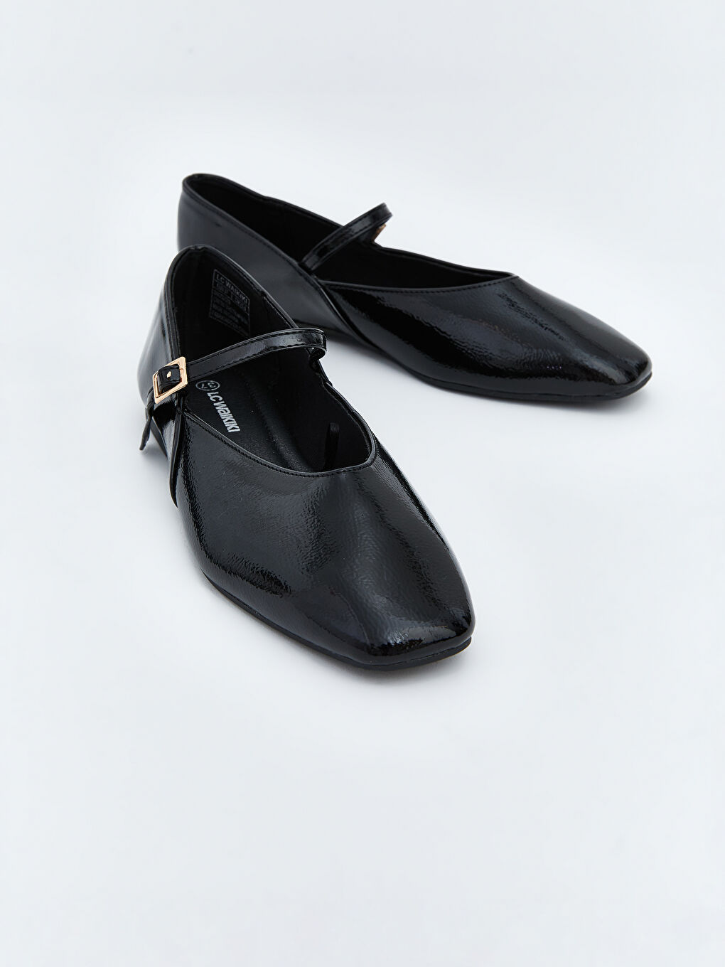 أحذية باليه مسطحة أسود امرأة-2