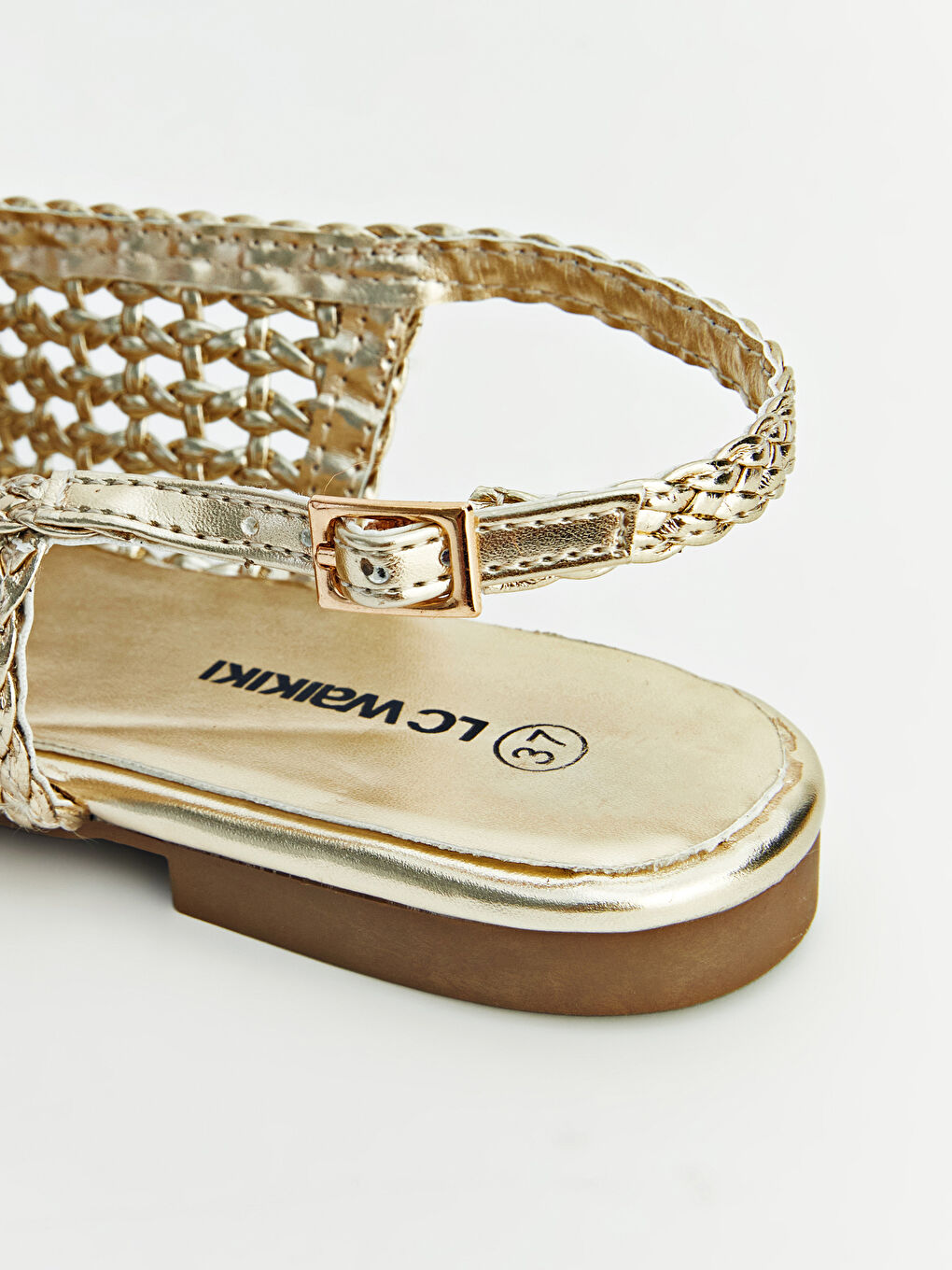 أحذية باليه مسطحة من جلد صناعي للسيدات-3