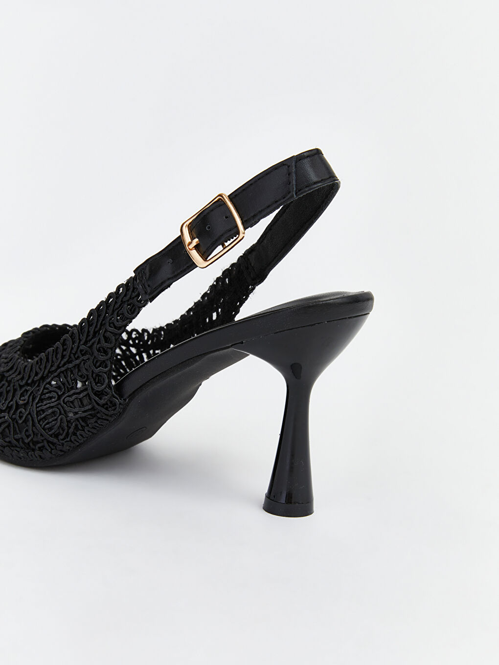 أحذية بكعب عالٍ مزينة بأحجار الراين بمقدمة مدببة للسيدات-4