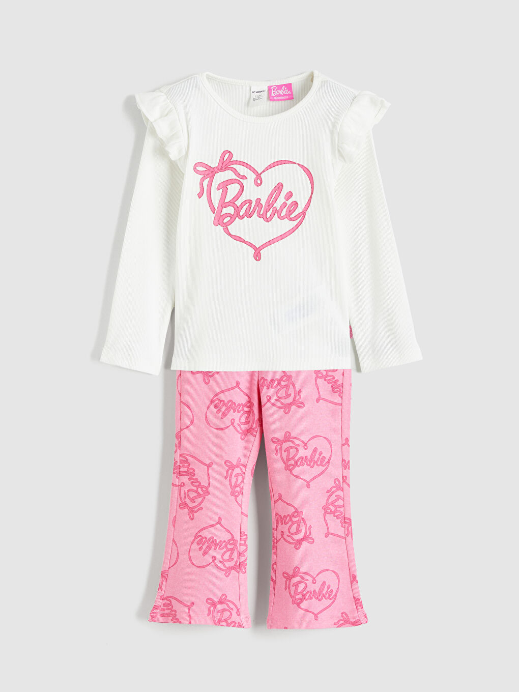 Barbie Print T-Shirt and Leggings Set for Girls