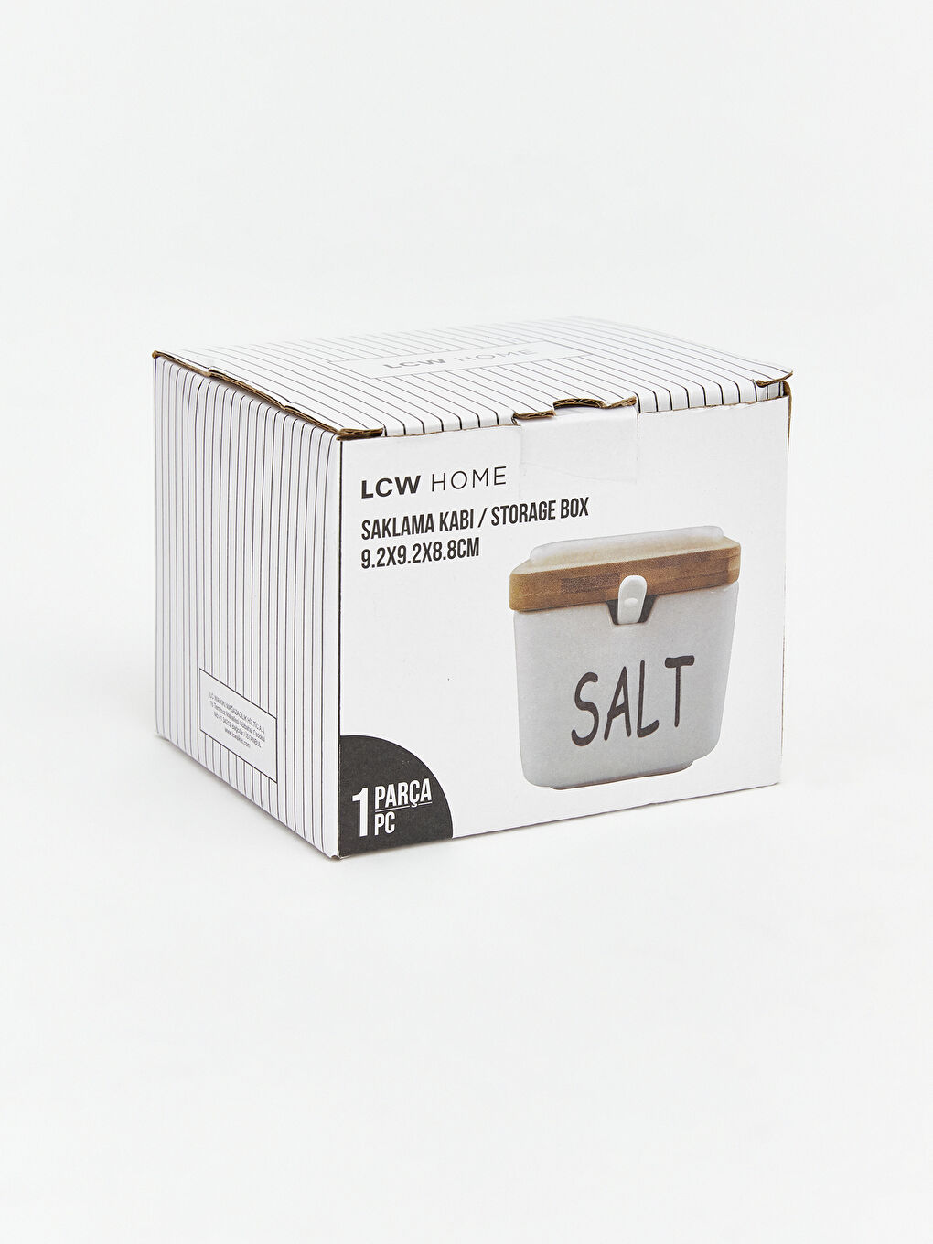 Ceramic Storage Jar with Wooden Lid-1