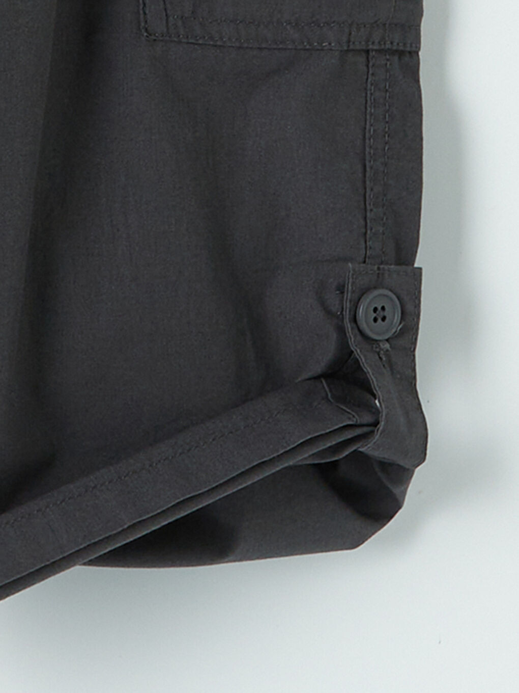 Antrasit Standart Kalıp Erkek Kargo Şort-2