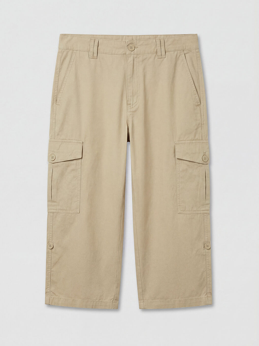 Bej Regular Fit Erkek Kargo Şort-4