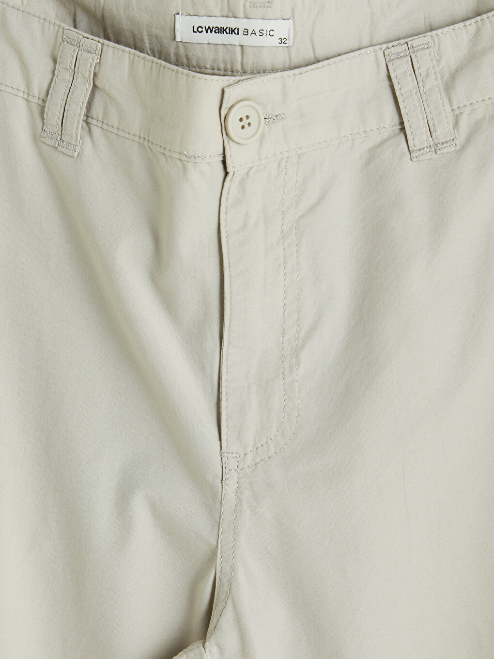 Bej Regular Fit Erkek Kargo Şort-2