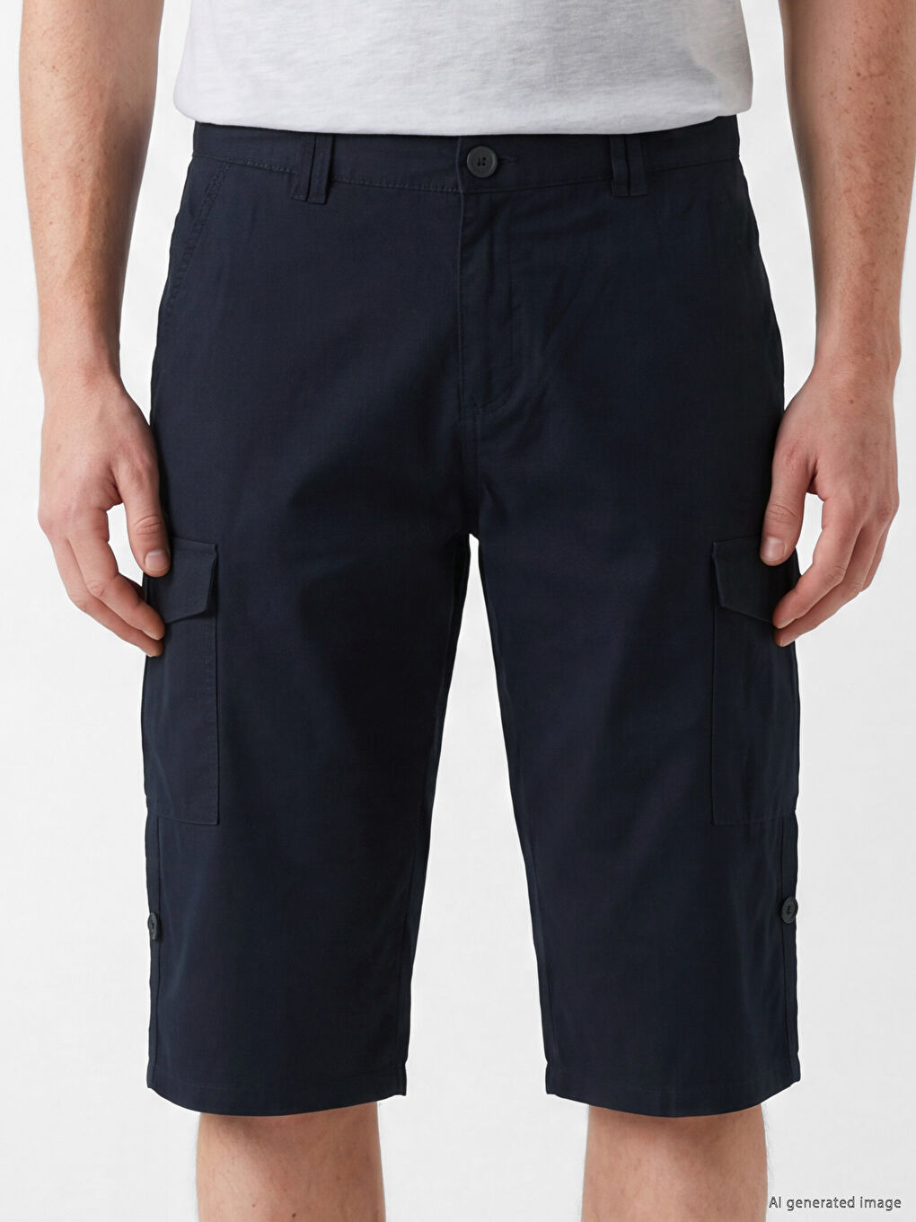 Regular Fit Men's Cargo Shorts-2