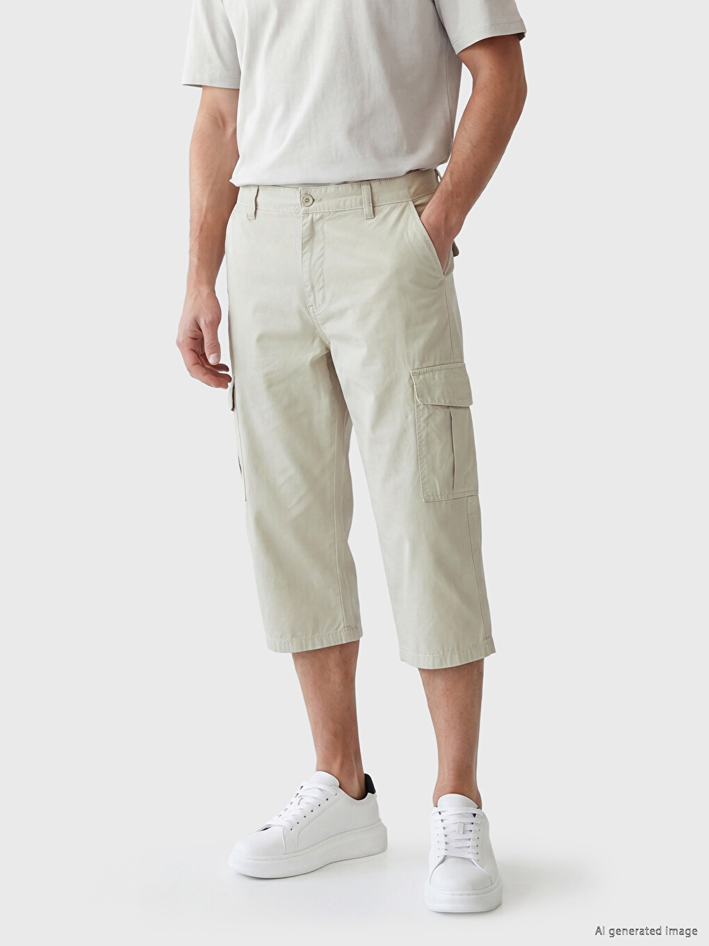 Regular Fit Men's Cargo Shorts-1