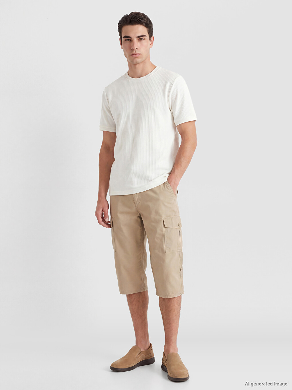 Regular Fit Men's Cargo Shorts-1