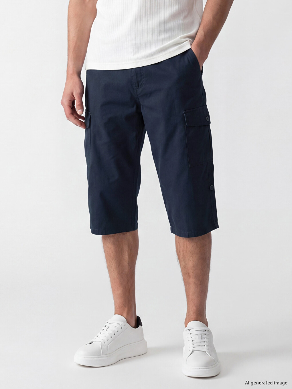 Regular Fit Men's Cargo Shorts-1