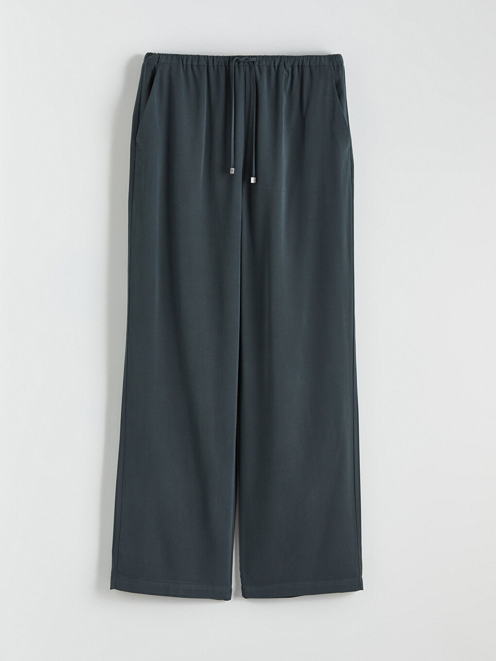 Women's Wide-Leg Trousers with Elastic Waist-4