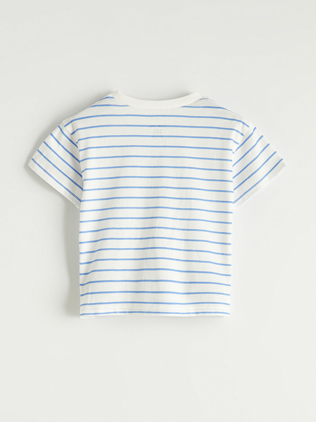 Ekru Bisiklet Yaka Çizgili Erkek Bebek Tişört 2'li-6