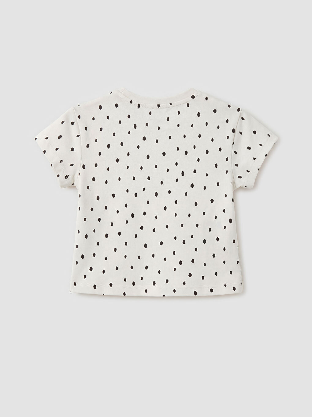 Mavi Bisiklet Yaka Baskılı Kız Bebek 2'li Tişört-3