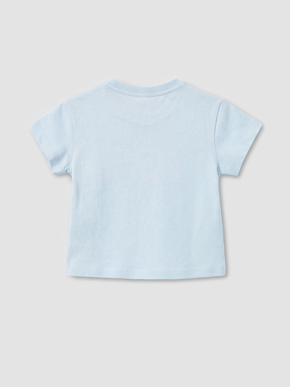 Mavi Bisiklet Yaka Baskılı Kız Bebek 2'li Tişört-4