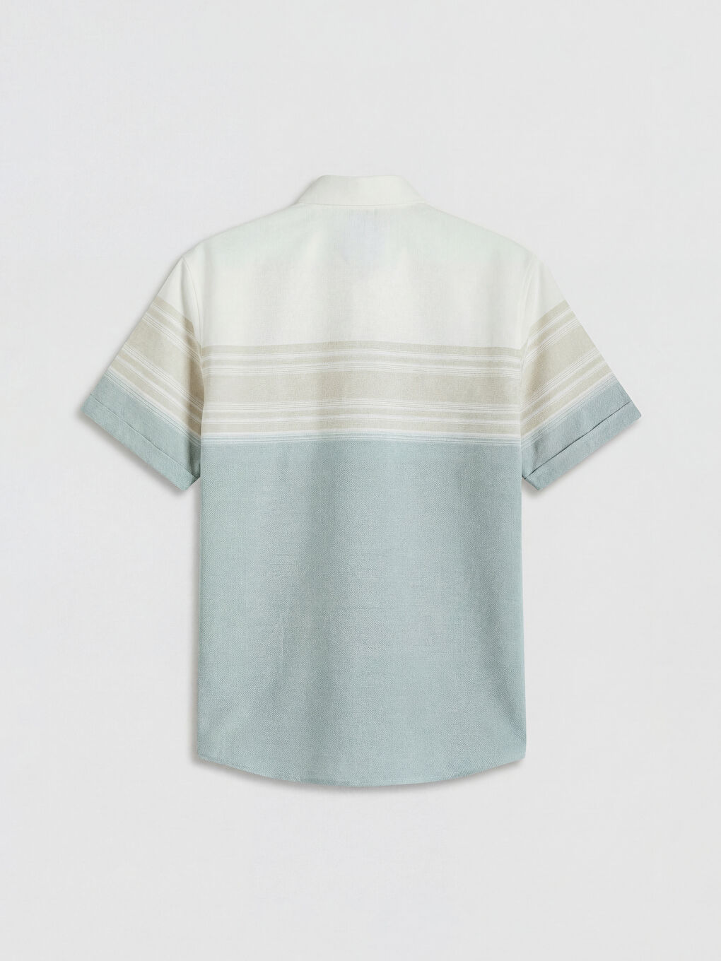 Bej Regular Fit Armürlü Erkek Gömlek-1