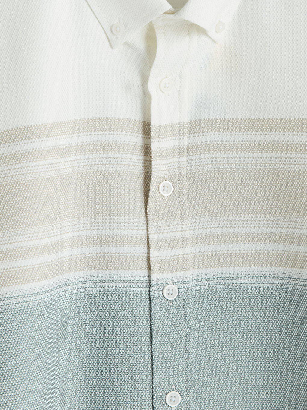 Bej Regular Fit Armürlü Erkek Gömlek-2