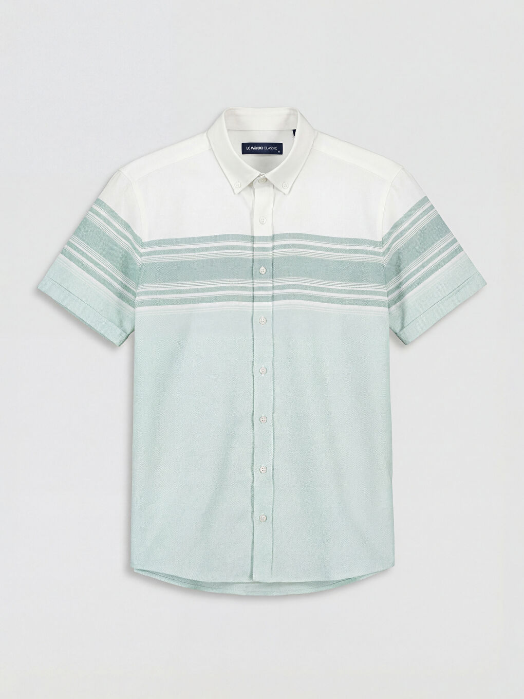 Yeşil Regular Fit Armürlü Erkek Gömlek