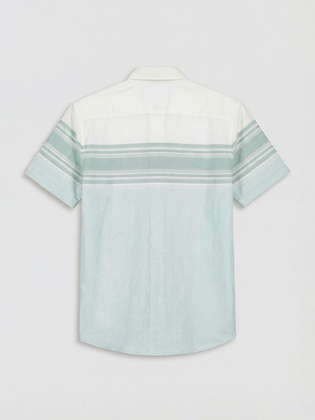 Yeşil Regular Fit Armürlü Erkek Gömlek-1