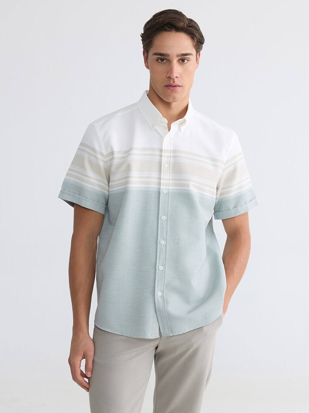 Regular Fit Dobby Men's Shirt