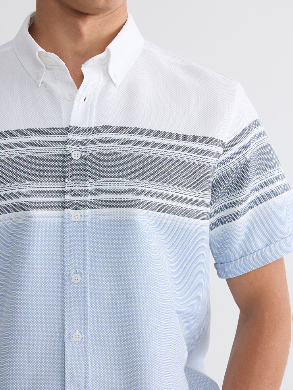 Regular Fit Dobby Men's Shirt-2