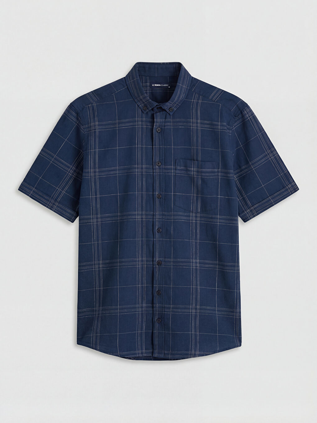 Lacivert Regular Fit Ekose Erkek Gömlek