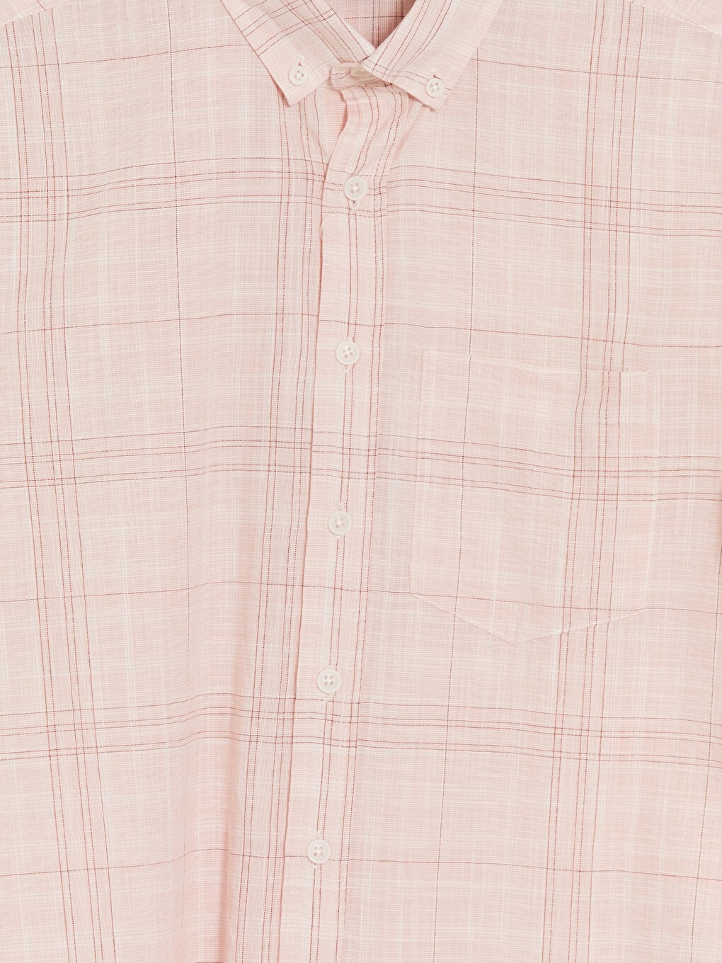 Pembe Regular Fit Ekose Poplin Erkek Gömlek-4