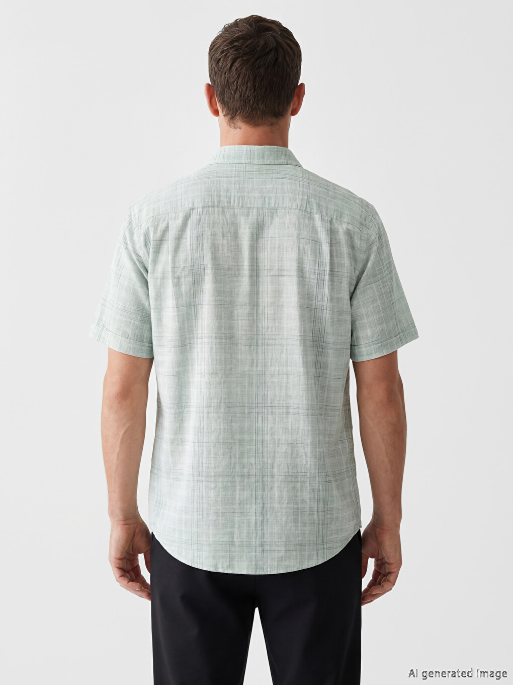 Regular Fit Plaid Men's Shirt-5