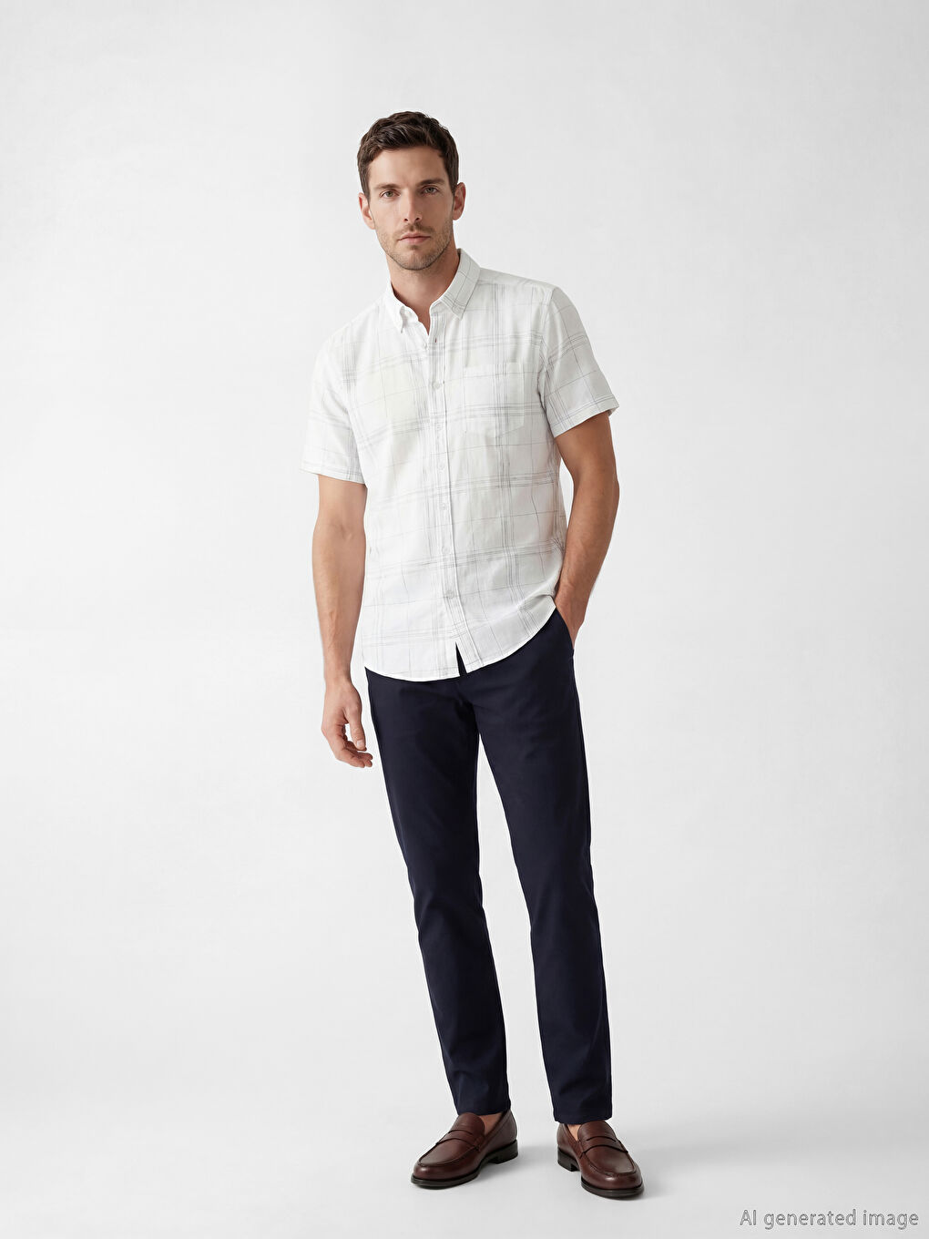 Regular Fit Plaid Men's Shirt-1