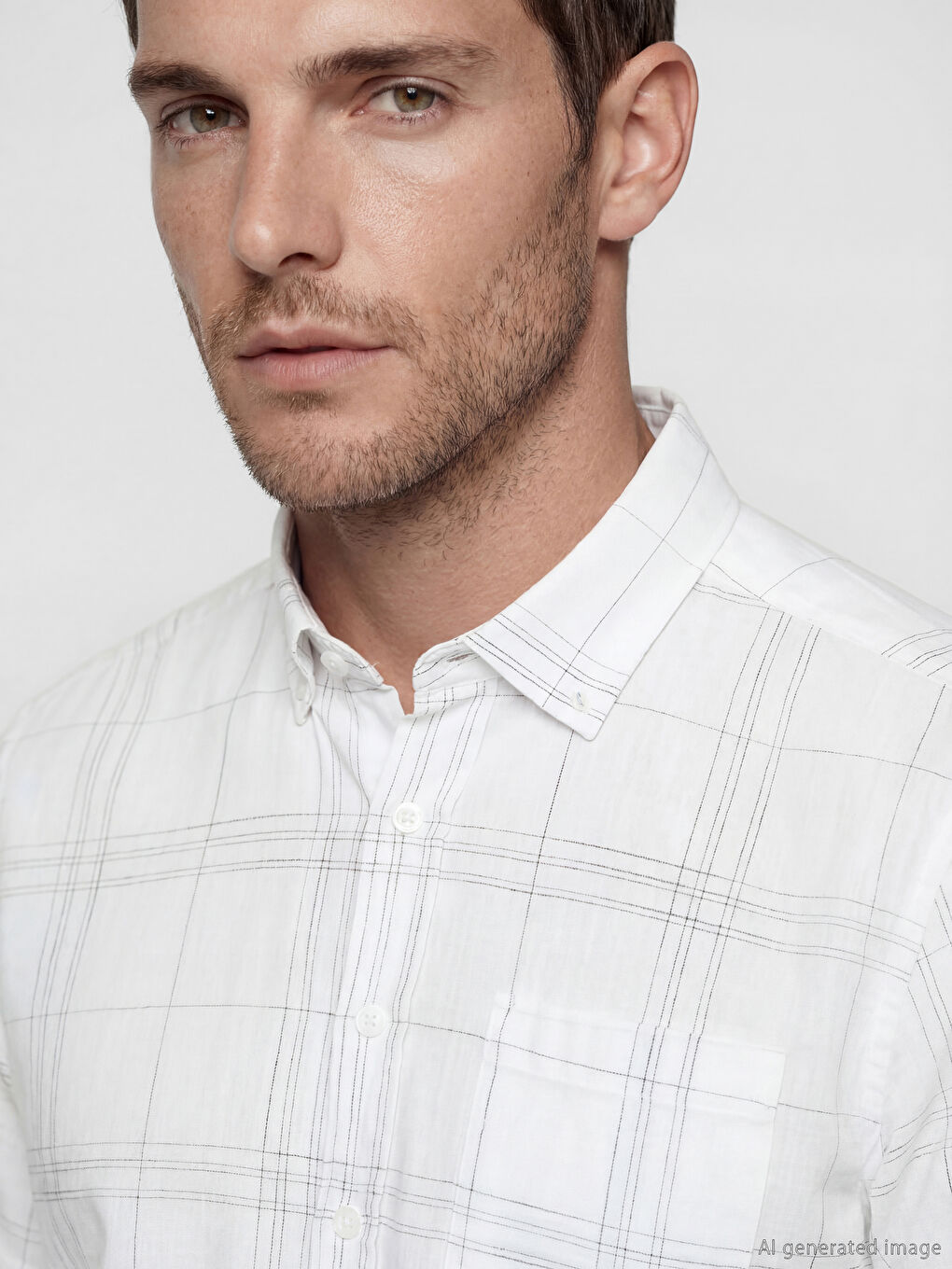 Regular Fit Plaid Men's Shirt-2