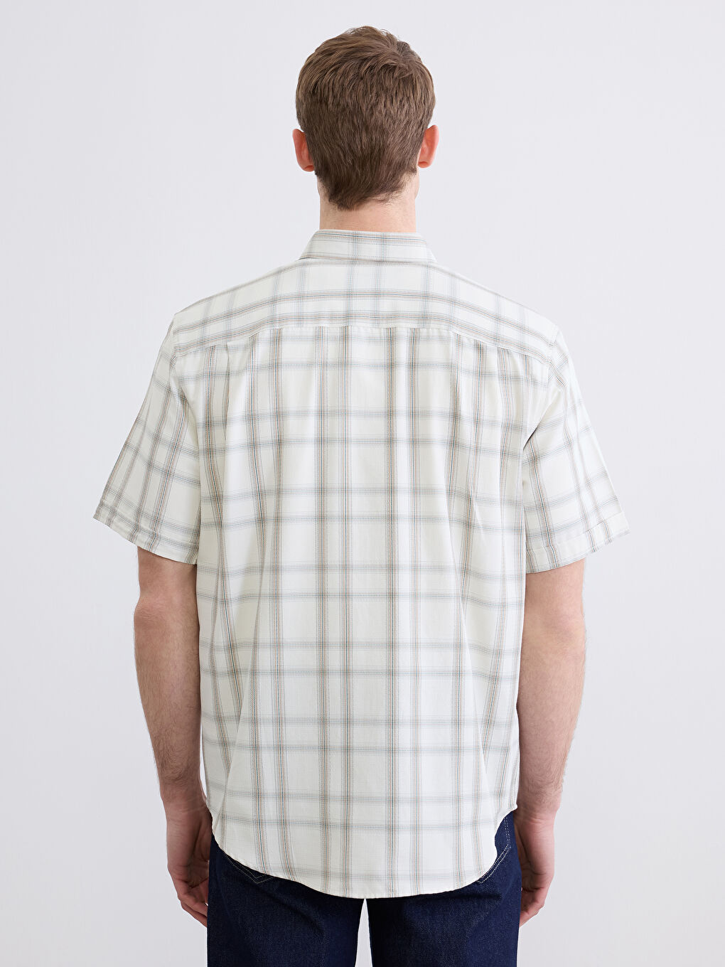 Bej Regular Fit Uzun Kollu Erkek Gömlek-3