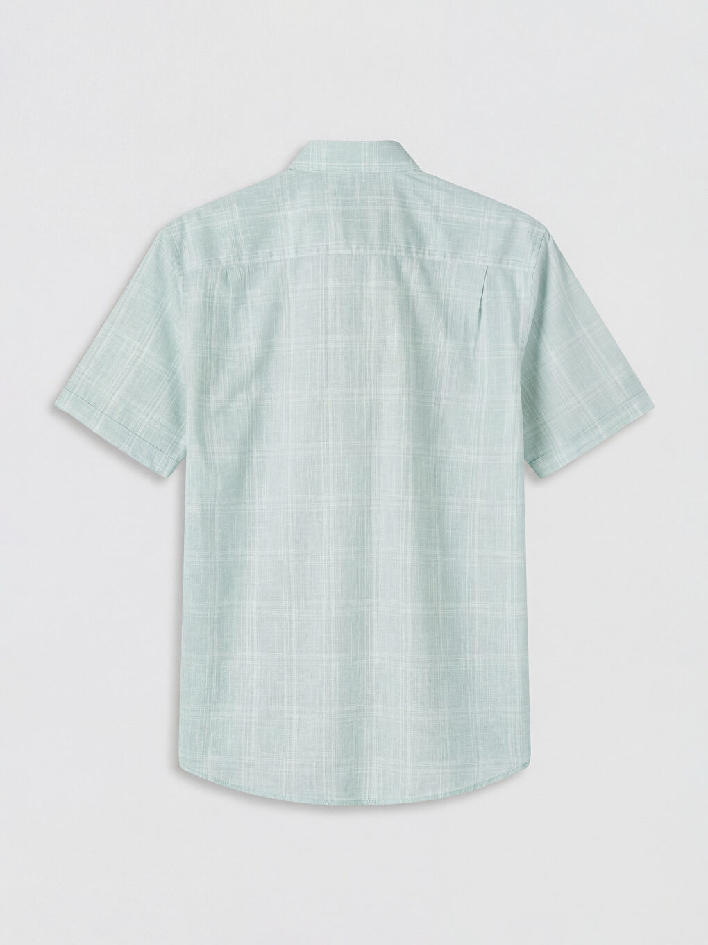 Yeşil Regular Fit Ekose Poplin Erkek Gömlek-1