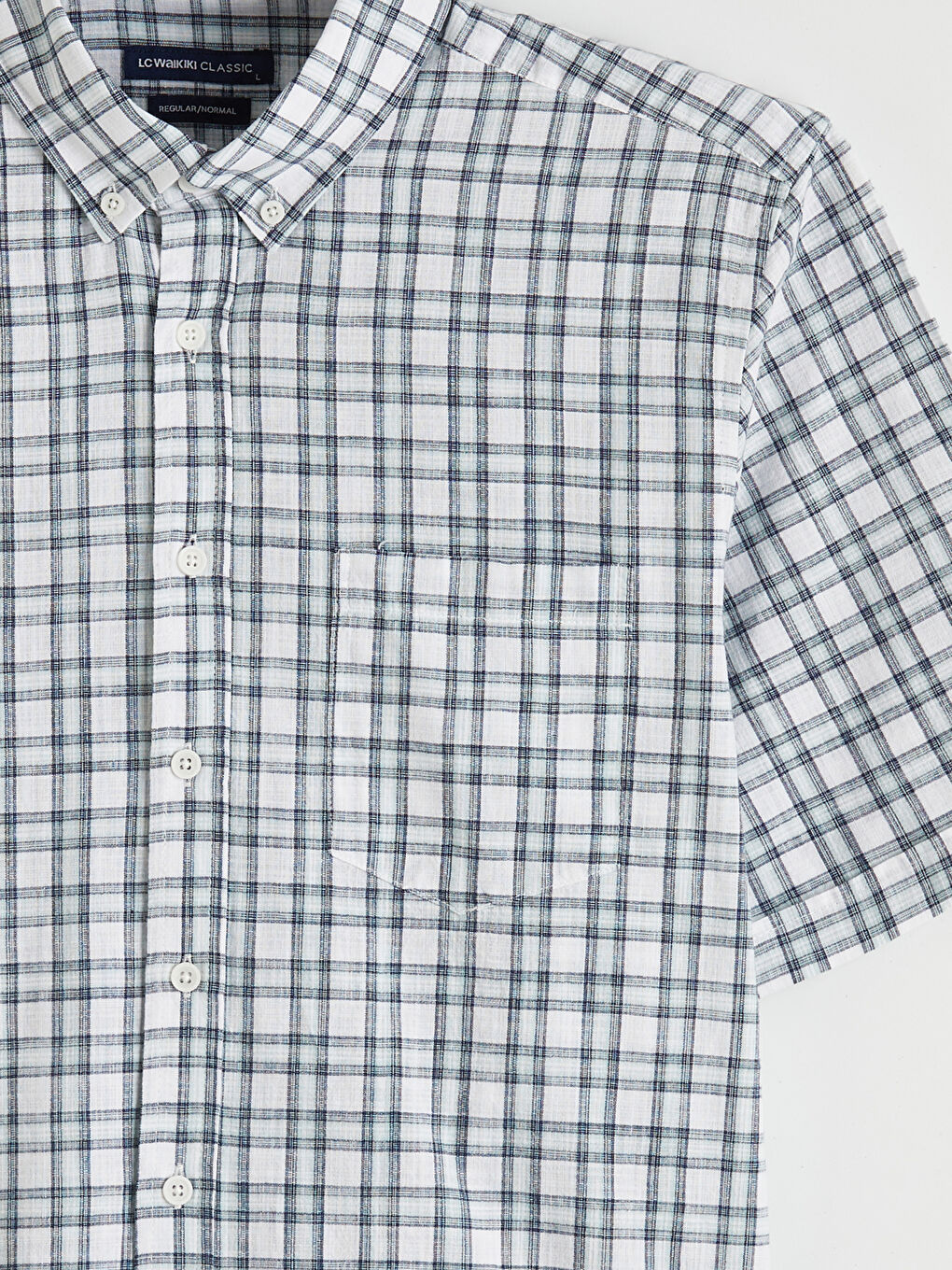 Yeşil Regular Fit Ekose Erkek Gömlek-6