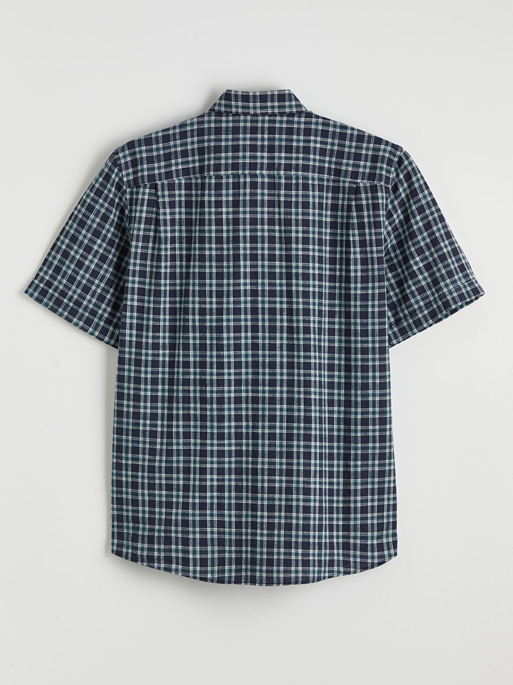 Yeşil Regular Fit Ekose Erkek Gömlek-5