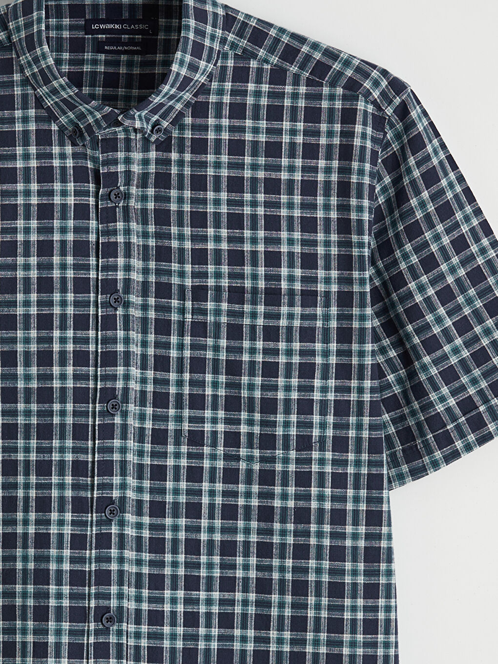 Yeşil Regular Fit Ekose Erkek Gömlek-6