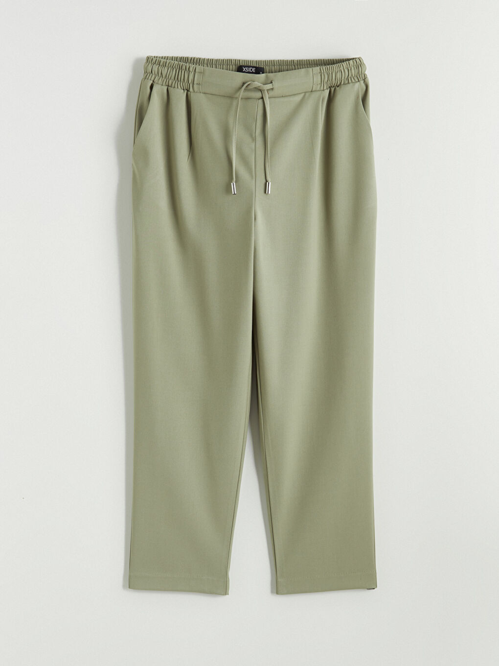 Elastic Waist Carrot Fit Women's Trousers-4