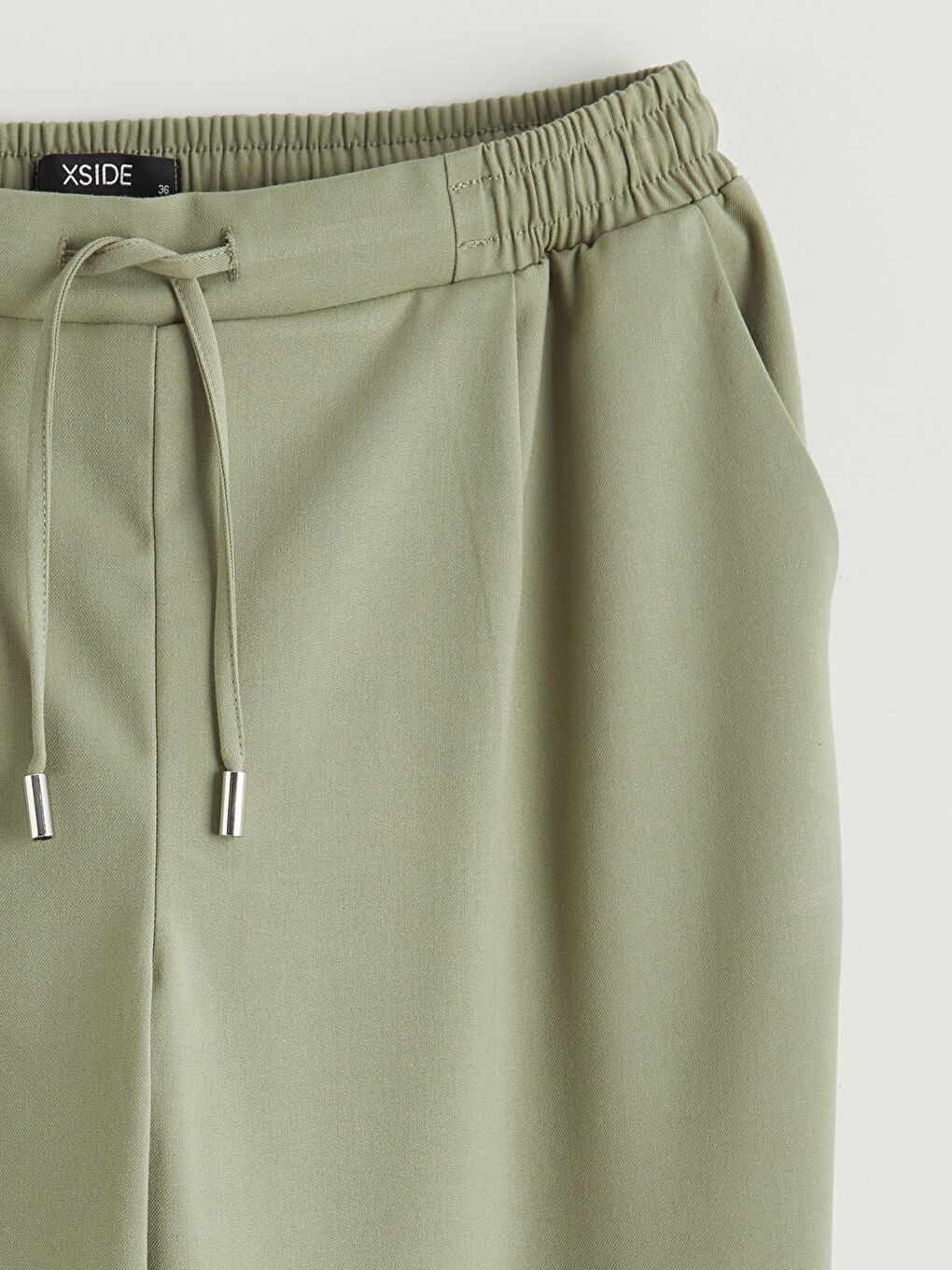 Elastic Waist Carrot Fit Women's Trousers-5