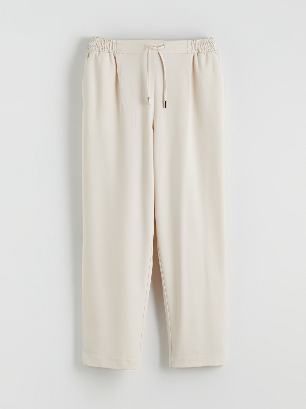 Elastic Waist Carrot Fit Women's Trousers-4