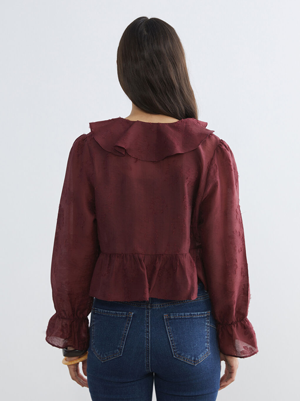 Жена Бордо Блуза-3