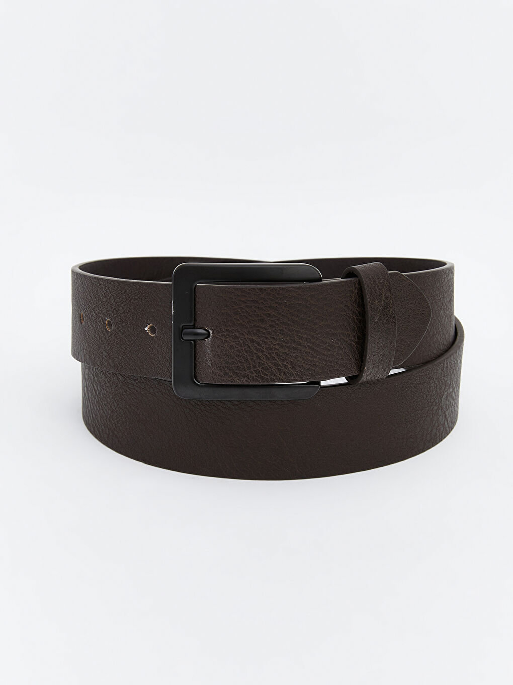 Siyah Deri Görünümlü Erkek Kemer 3'lü-1