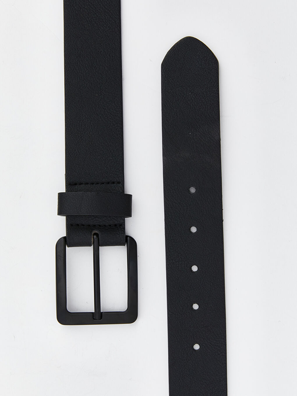 Siyah Deri Görünümlü Erkek Kemer 3'lü-5