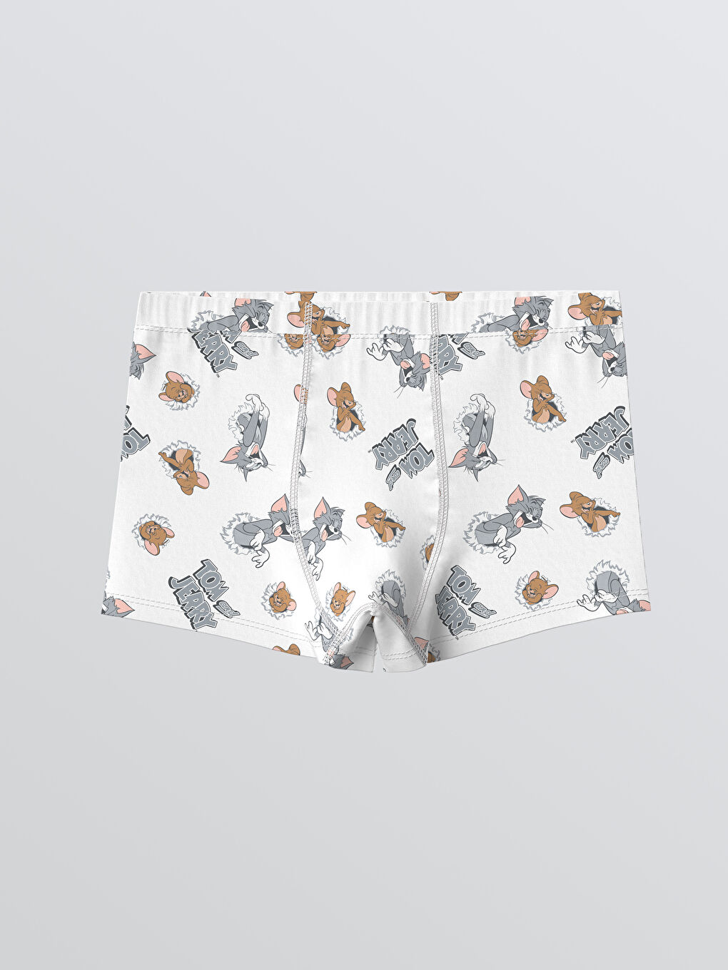 Beyaz Tom ve Jerry Baskılı Erkek Çocuk Boxer