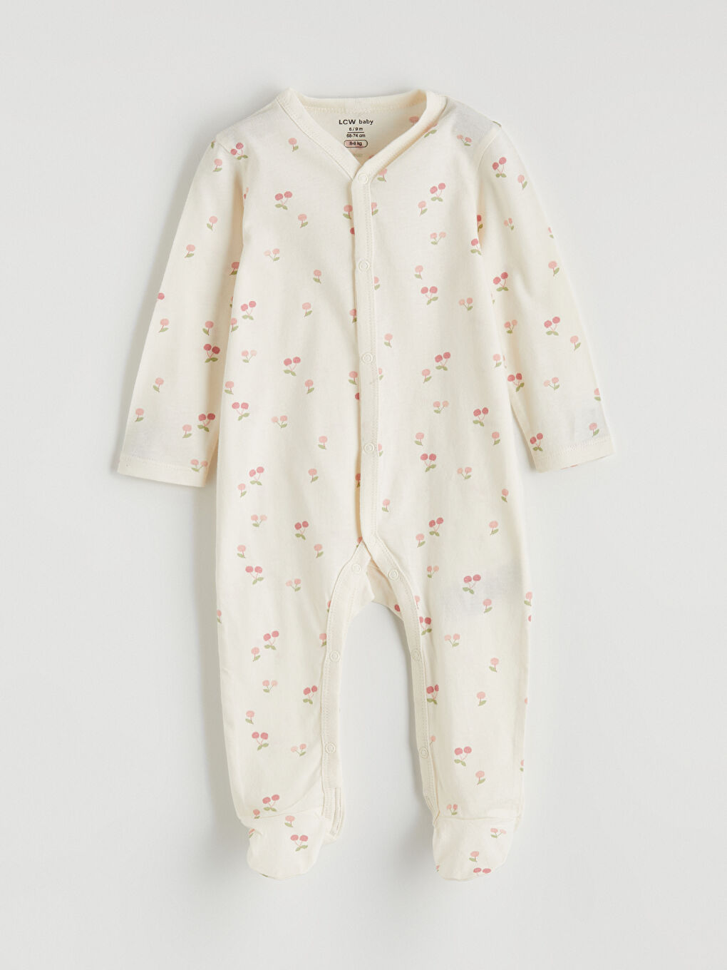 Ekru Kız Bebek Baskılı 3'lü Takım-1