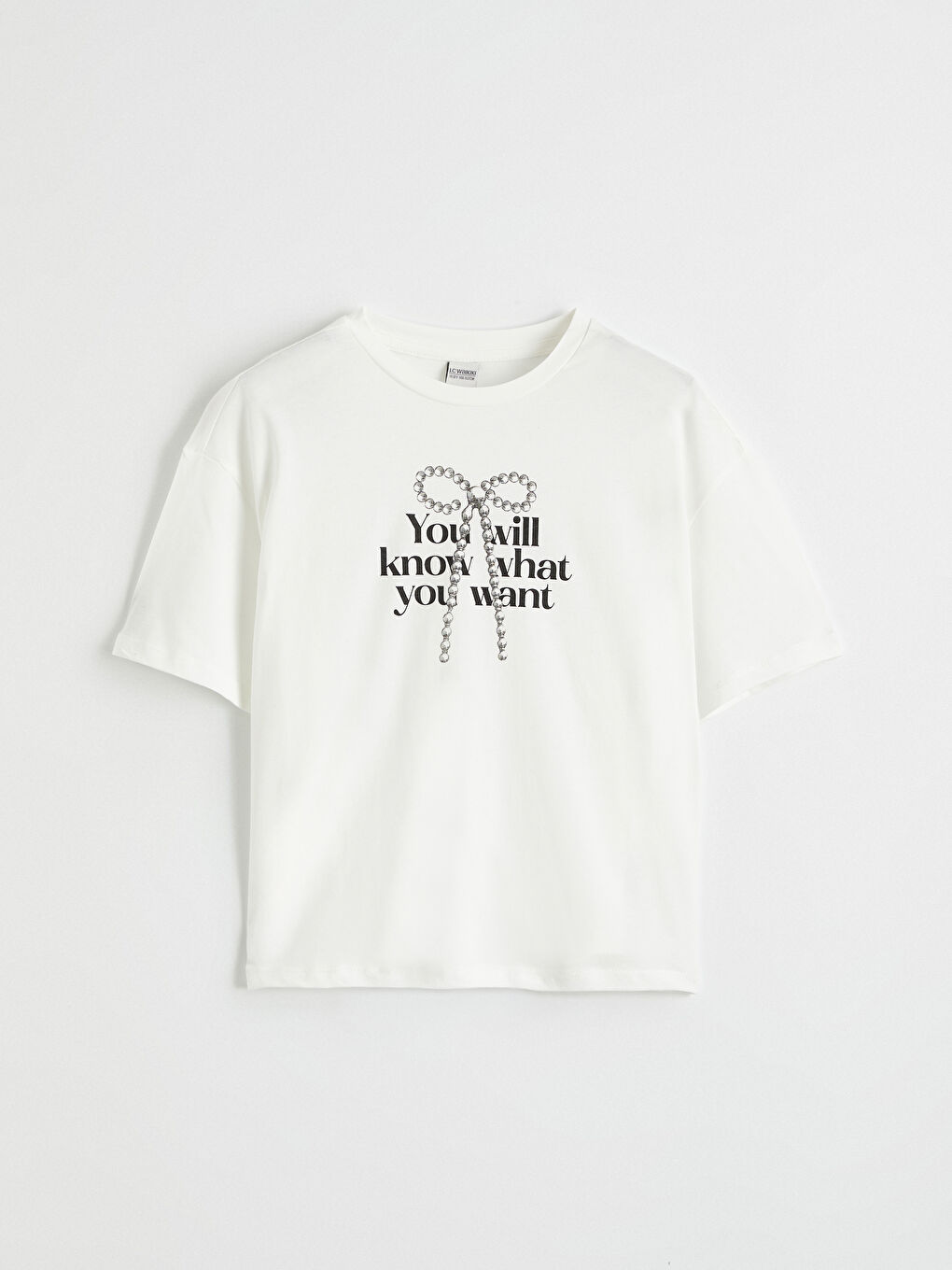 Bow-Print Tee and Trousers for Girls-1