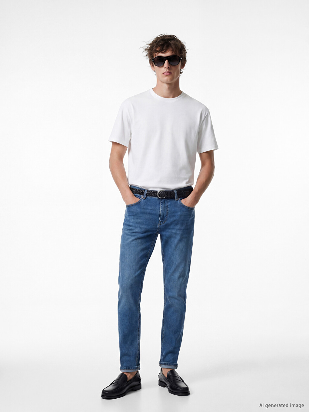 Мъжки дънки 750 Slim Fit