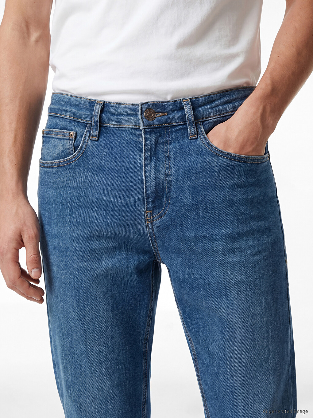 Мъжки дънки 750 Slim Fit-4