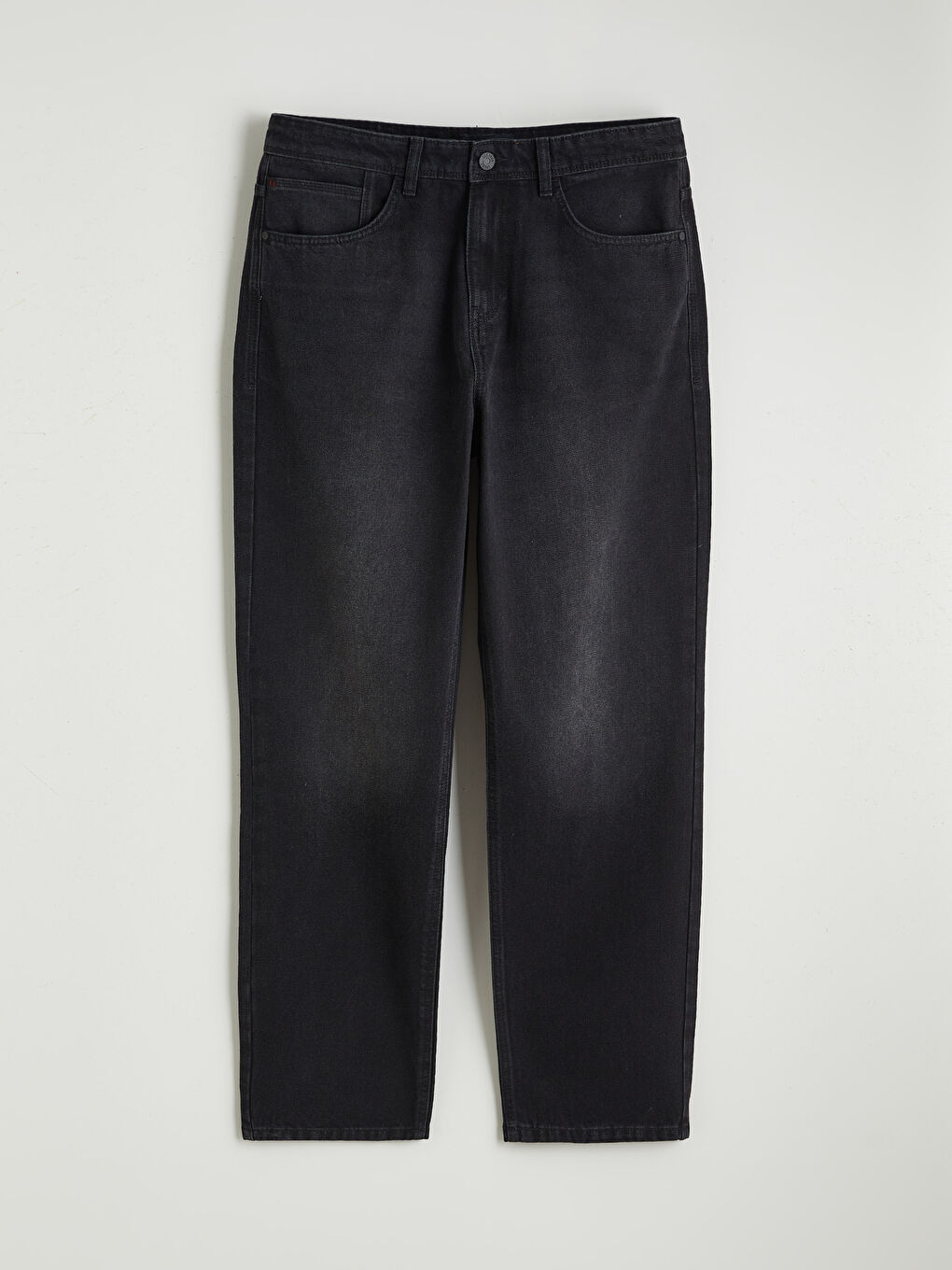 Siyah Baggy Fit Erkek Jean Pantolon-4